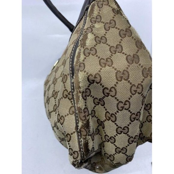 Gucci tote all over logo beige brown jacquard fabr - Picture 6 of 12